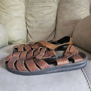 Mephisto‎ brown leather Sam fisherman sandals suze EU 45 US 12